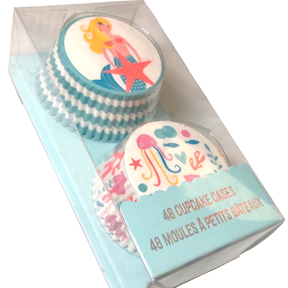 Meri Meri Mermaid & Ocean Cupcake Cups (TJM943), 48 pcs